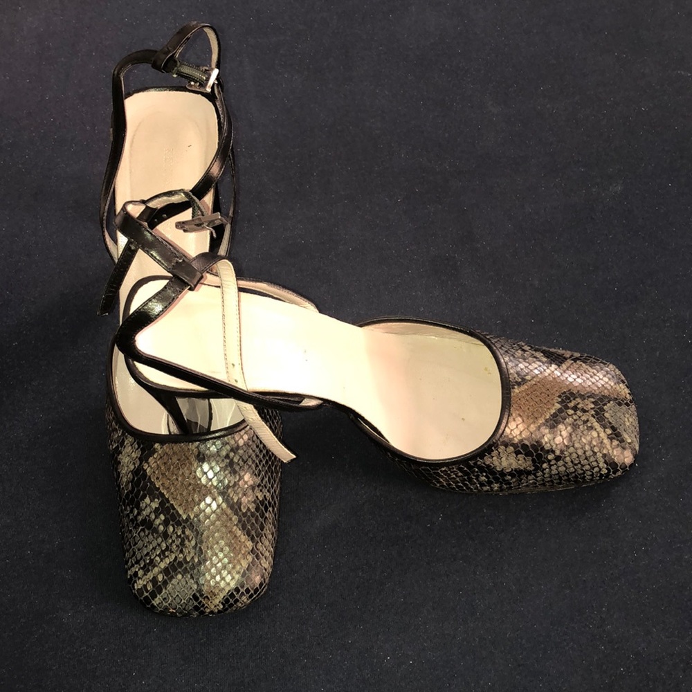 Made in Italy snake designs leather shoes